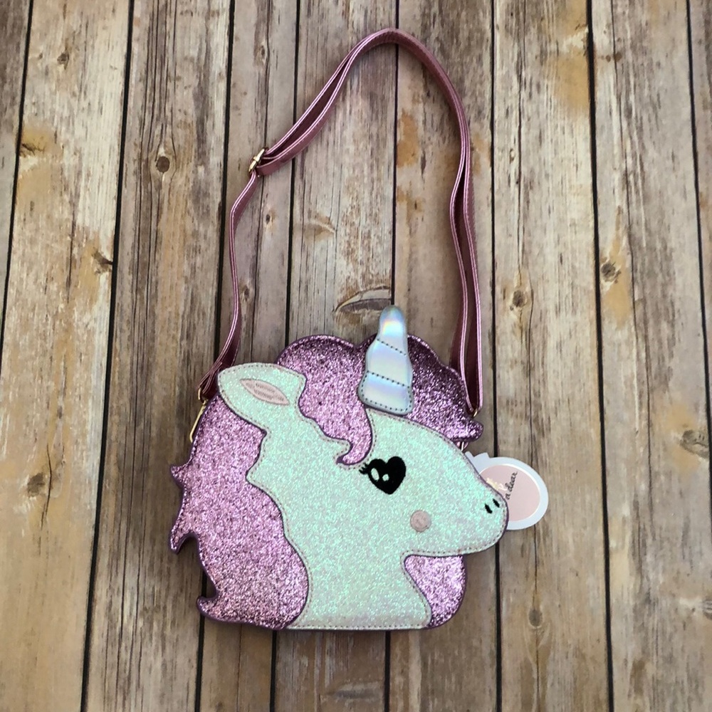 BRAND NEW Glittered Unicorn Purse - Pink
